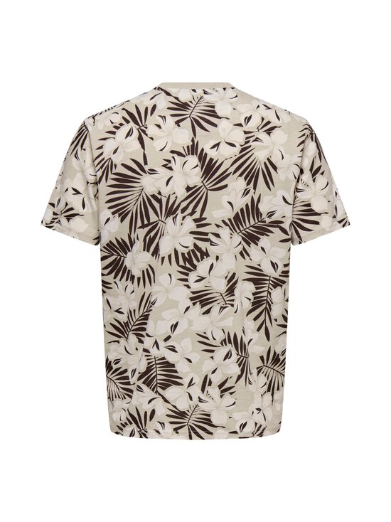 Only & Sons - OnsPerry Life t-paita - SILVER LINING AOP:EGRET + COFFEE BEAN | Stockmann - photo 2