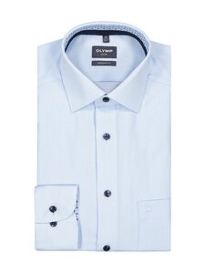 Olymp - Modern Fit Extra Long Sleeve Stripe -kauluspaita, erikoispitkät hihat - 11 BLEU | Stockmann
