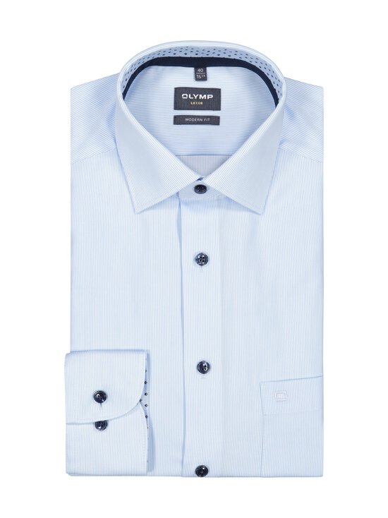 Olymp - Modern Fit Extra Long Sleeve Stripe -kauluspaita, erikoispitkät hihat - 11 BLEU | Stockmann - photo 1