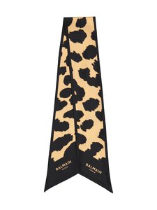 BALMAIN - Leopard Twilly- kapea huivi - GBA BEIGE/NOIR | Stockmann
