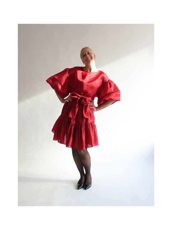 Lili Marleena - Kleit Puff Sleeve Double Ruffle - RED | Stockmann - photo 4