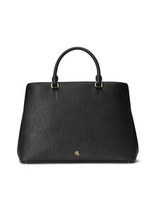 Lauren Ralph Lauren - Nahast kott Hanna 37 Satchel Large - BLACK | Stockmann