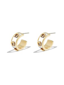 Coach - Enamel Pegged C Hoop -korvakorut - WHITE/GOLD | Stockmann