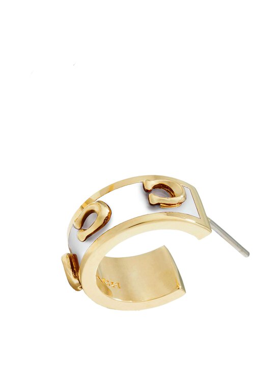 Coach - Enamel Pegged C Hoop -korvakorut - WHITE/GOLD | Stockmann - photo 2