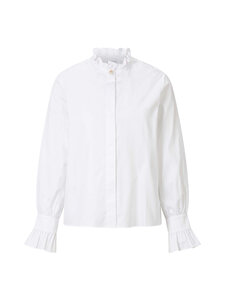 rich & royal - Röyhelökauluksellinen puuvillapaita - 100 WHITE | Stockmann