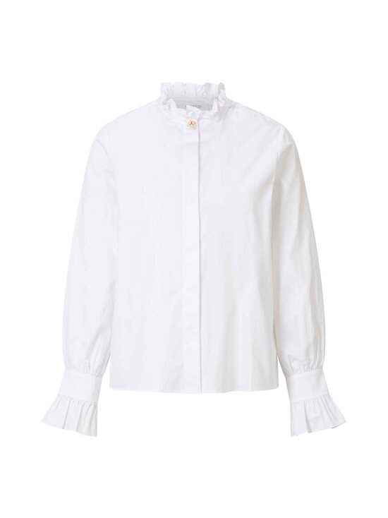 rich & royal - Röyhelökauluksellinen puuvillapaita - 100 WHITE | Stockmann - photo 1