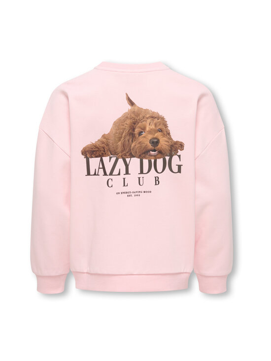 KIDS ONLY - KogBila Print O-neck džemperis - CHALK PINK PRINT:LAZY DOG | Stockmann - photo 3