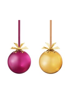 Georg Jensen - Glassballs-joulukuusenkoriste 2 kpl - BORDEAUX, GOLD Georg Jensen - Glassballs-joulukuusenkoriste 2 kpl - BORDEAUX, GOLD | Stockmann