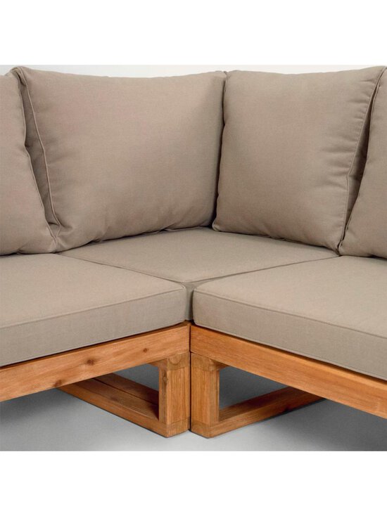 Kave Home - Flaviina-ulkosohvasetti kulmasohva + sohvapöytä akaasia/beige L 230 cm - BEIGE | Stockmann - photo 4