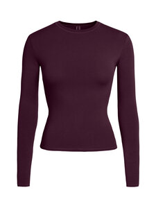 SKIMS - Trikotaažsärk Cotton Jersey Long Sleeve - CURRANT | Stockmann