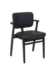 Artek - Domus-tuoli istuin- ja selkänojaverhoiltu Spectrum-nahka marine / petsattu musta - BLUE | Stockmann