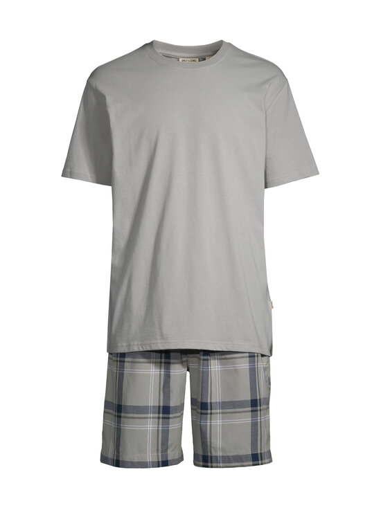 Only & Sons - OnsBillie Lounge -paita ja shortsit, lahjapakkaus - GRIFFIN CHECKS:BIG CHECKS - PAGEANT BLUE/BLACK/ BRIGHT WHITE | Stockmann - photo 1