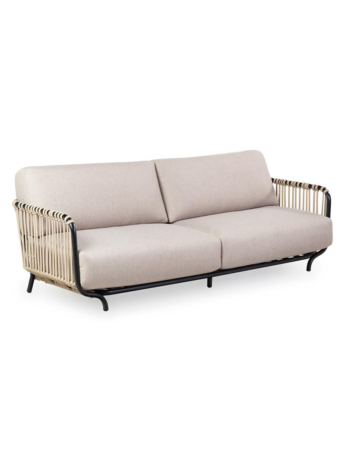 Nordic Conform Haga-sohva beige/musta l 223 cm