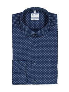 Olymp - Triiksärk Body Fit Allover Print - 18 MARINE | Stockmann