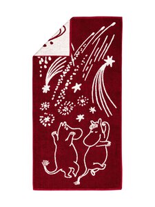 Moomin Arabia - Vannirätik Juhlan Aika 70 x 140 cm - RED | Stockmann