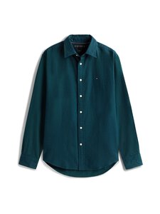 Tommy Hilfiger - Flannel Herringbone-kauluspaita - L6K ORNAMENTAL GREEN | Stockmann