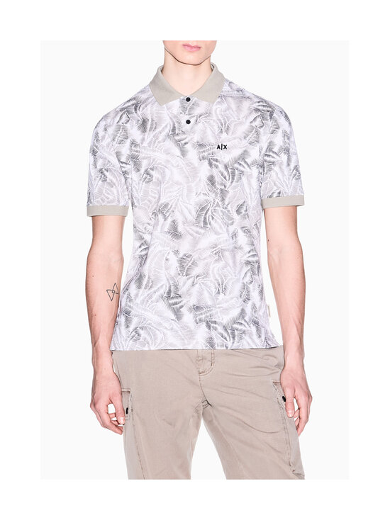 ARMANI EXCHANGE - Leaf Allover -pikeepaita - AF10366 F1146 CREAM LEAF ALLOVER BIG | Stockmann - photo 2
