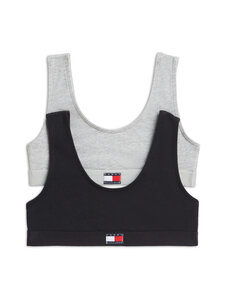 Tommy Hilfiger - Cotton Bralette krūšturi 2 gab. - 0VB BLACK / L GRY HEATHER | Stockmann