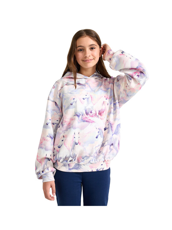 Lindex - Printtikuvioitu collegehuppari - 9606 WHITE | Stockmann - photo 3