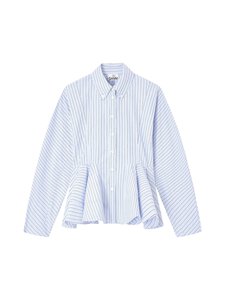 Ganni - Stripe Peplum -paita - 01M LAVENDER LUSTRE | Stockmann