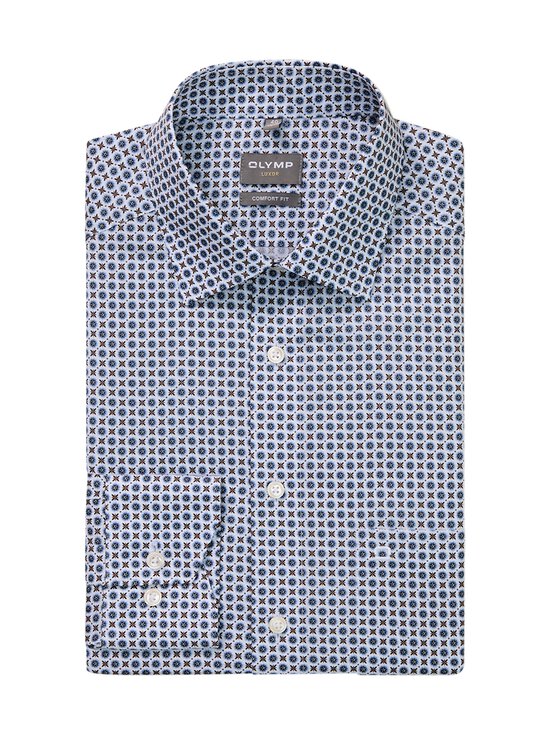 Olymp - Triiksärk Comfort Fit Print - 18 WHITE/BLUE/BROWN | Stockmann - photo 1