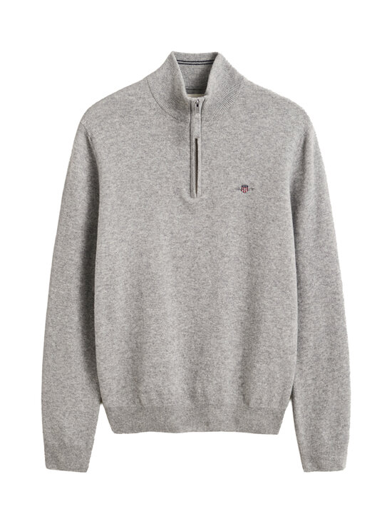 GANT - Kampsun Superfine Lambswool Half Zip - 93 GREY MELANGE | Stockmann - photo 1