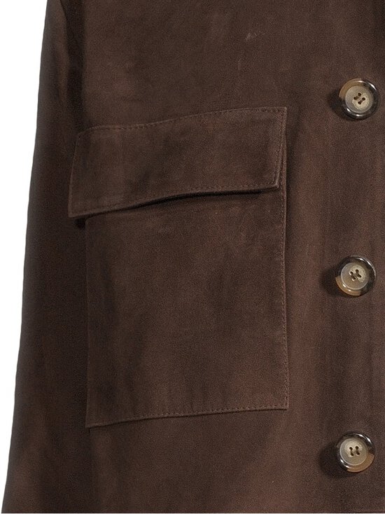 SAND Copenhagen - Aiden Pocket zamšādas virskrekls - 290 DARK BROWN | Stockmann - photo 5