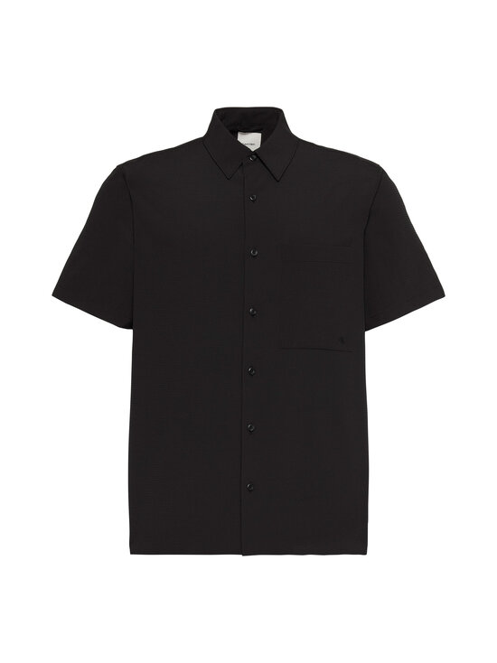 Calvin Klein Menswear - Solid Seersucker Classic -kauluspaita - UB1 BLACK | Stockmann - photo 1