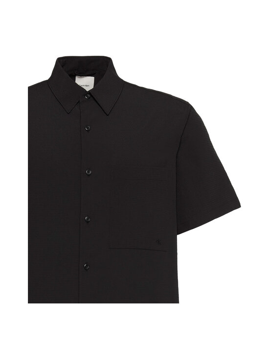 Calvin Klein Menswear - Solid Seersucker Classic -kauluspaita - UB1 BLACK | Stockmann - photo 3