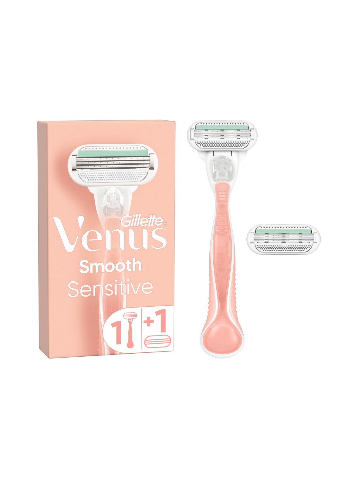 Venus Smooth Sensitive handle + 2 blades -höylä + 2 vaihtoterää