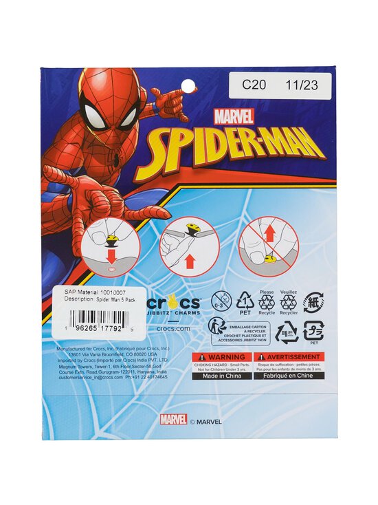 Crocs - Spider Man Jibbitz -korut 5 kpl - MULTICOLOR | Stockmann - photo 2