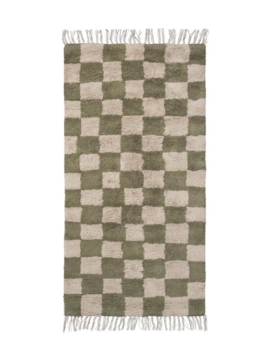 Ferm Living - Mara-puuvillamatto - ELM GREEN/WARM SAND | Stockmann - photo 1