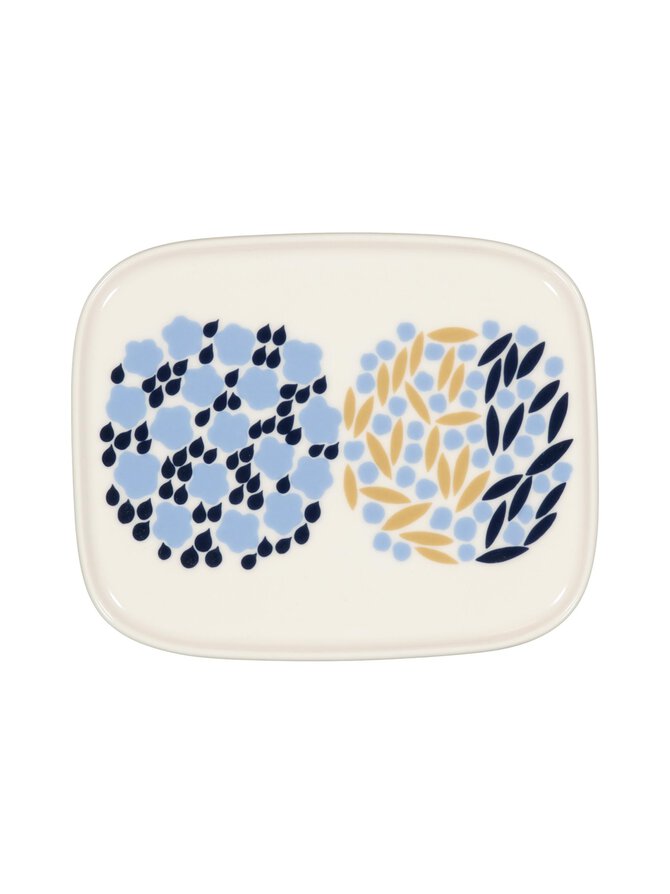 Blue and white plate