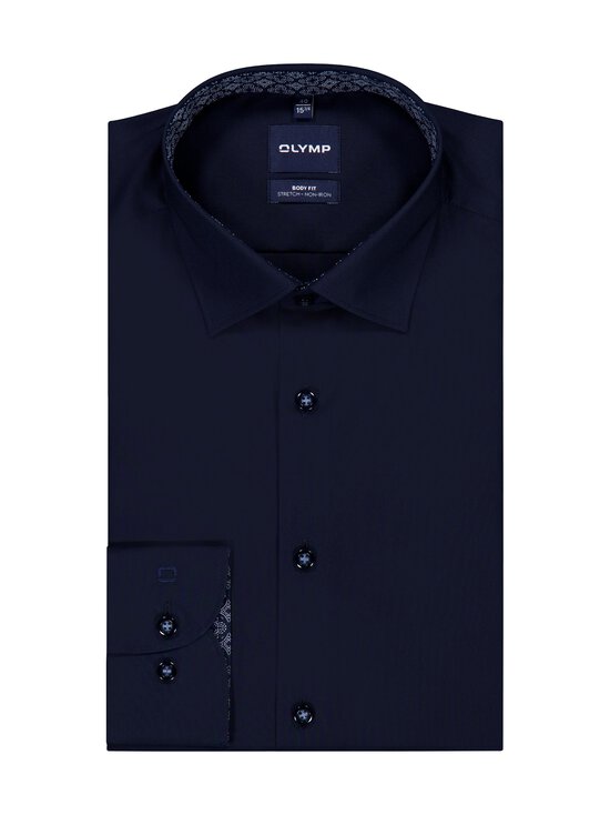 Olymp - Body Fit Solid -kauluspaita, erikoispitkät hihat - 18 MARINE | Stockmann - photo 1