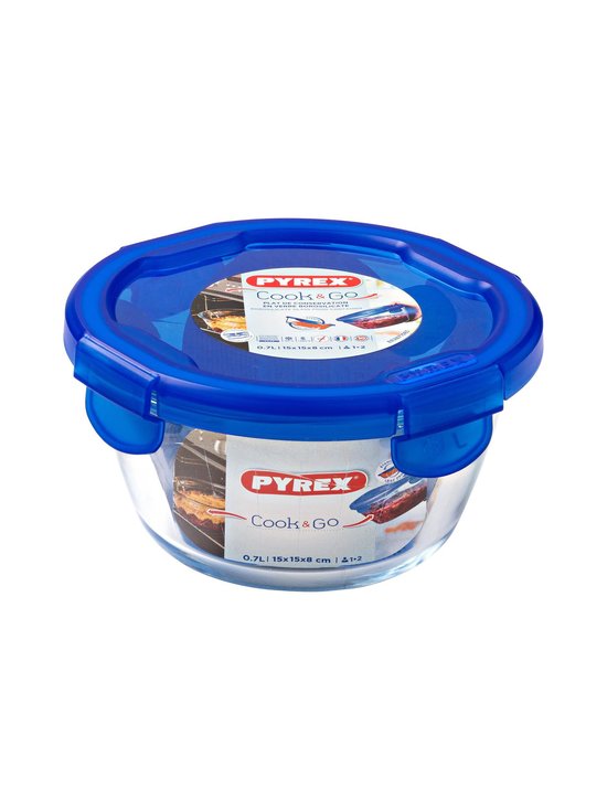 KIRKAS/SININEN Pyrex Cook & Go -kannellinen säilytysrasia 0,7 l |0,7 l |  Säilytys | Stockmann