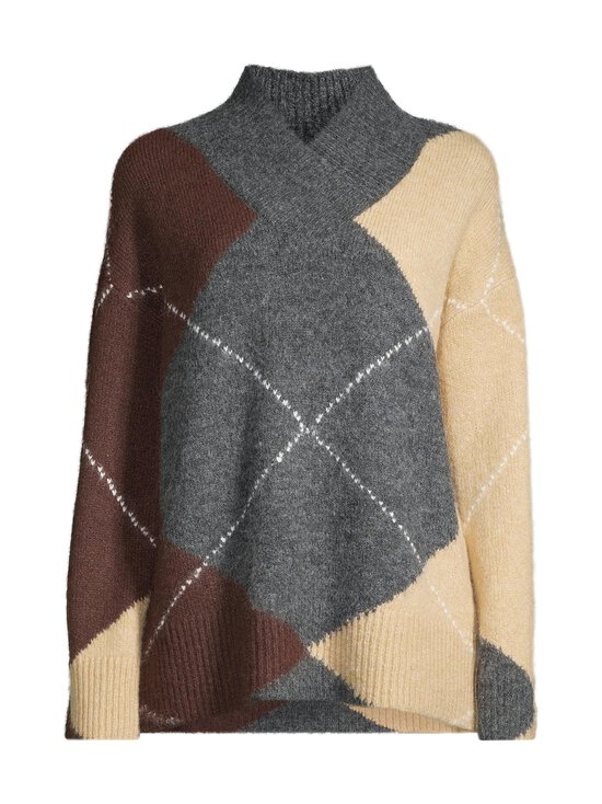 Object - ObjZena-neule - DARK GREY MELANGE PATTERN:SEAL BROWN/TANNIN/CLOUD DANCER | Stockmann - photo 1