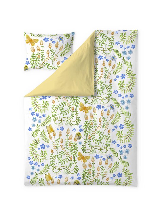 Finlayson - Puutarhajuhla-satiinipussilakanasetti - PETROL / YELLOW | Stockmann - photo 1