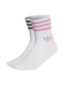 adidas Originals - Mid-Cut Glitter Crew zeķes 2 iepak. - HK0301 WHITE/BLIPNK/BLACK | Stockmann