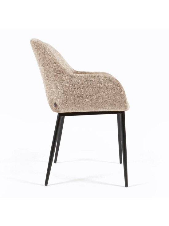 Kave Home - Konna-tuoli beige chenille-kangas / musta - BEIGE | Stockmann - photo 2