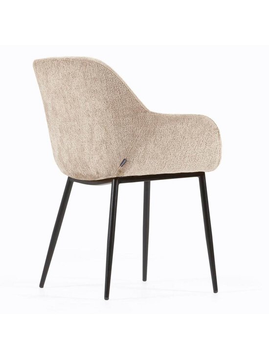 Kave Home - Konna-tuoli beige chenille-kangas / musta - BEIGE | Stockmann - photo 3