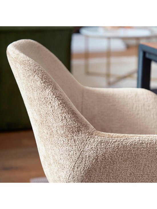 Kave Home - Konna-tuoli beige chenille-kangas / musta - BEIGE | Stockmann - photo 8