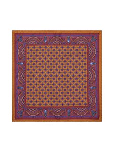 Stockholm Kravatt - Siidist taskurätik Cross Print And Paisley - 2 ORANGE / RED / BLUE | Stockmann
