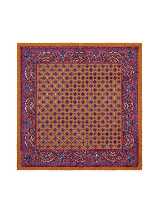 Stockholm Kravatt - Siidist taskurätik Cross Print And Paisley - 2 ORANGE / RED / BLUE | Stockmann - photo 1