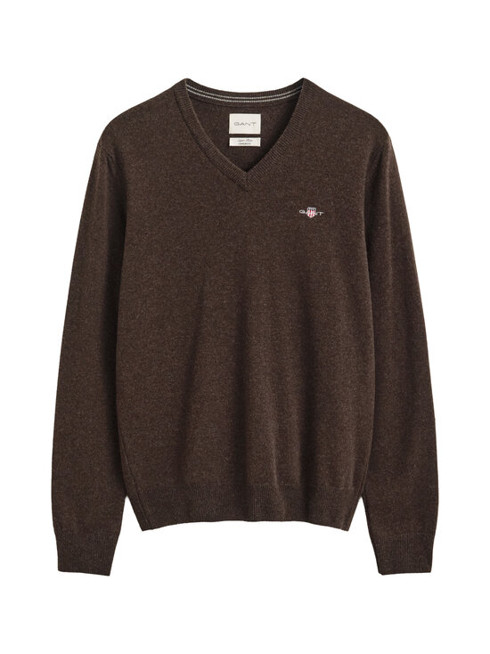 GANT - Kampsun Superfine Lambswool V-neck - 280 DK BROWN MELANGE | Stockmann - photo 1