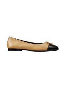Tory Burch - Bow-nahkaballerinat - 200 GINGER SHORTBREAD / PERFECT BLACK | Stockmann