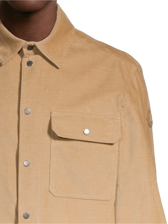 Moncler - Vakosamettikauluspaita - 236 MEDIUM BEIGE | Stockmann - photo 5
