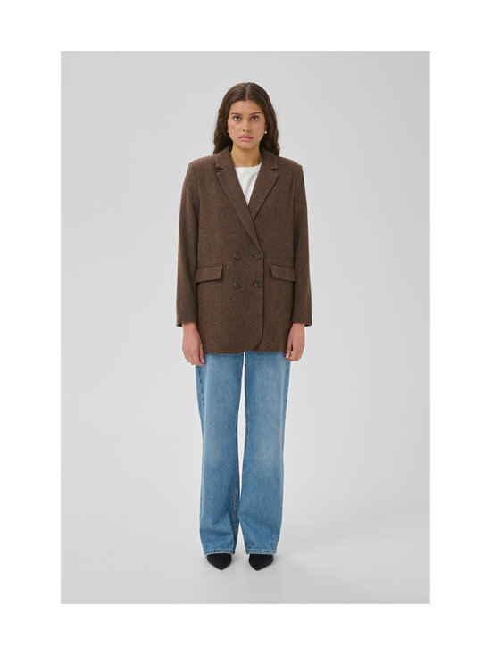 MY ESSENTIAL WARDROBE - MWCleo-bleiseri - 130 DARK BROWN CHECK | Stockmann - photo 3