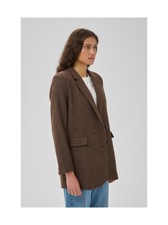 MY ESSENTIAL WARDROBE - MWCleo-bleiseri - 130 DARK BROWN CHECK | Stockmann - photo 5