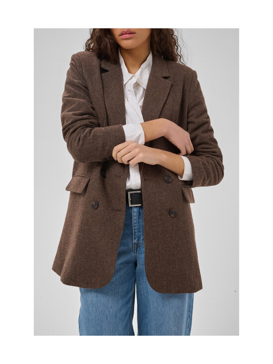 MY ESSENTIAL WARDROBE - MWCleo-bleiseri - 130 DARK BROWN CHECK | Stockmann - photo 6