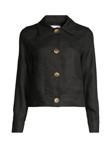 SAND Copenhagen - Chioma-kevyt pellavatakki - 200 EBONY BLACK | Stockmann